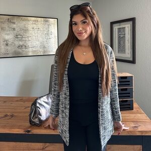 Nanette Lepore Black and White Textured Jacket